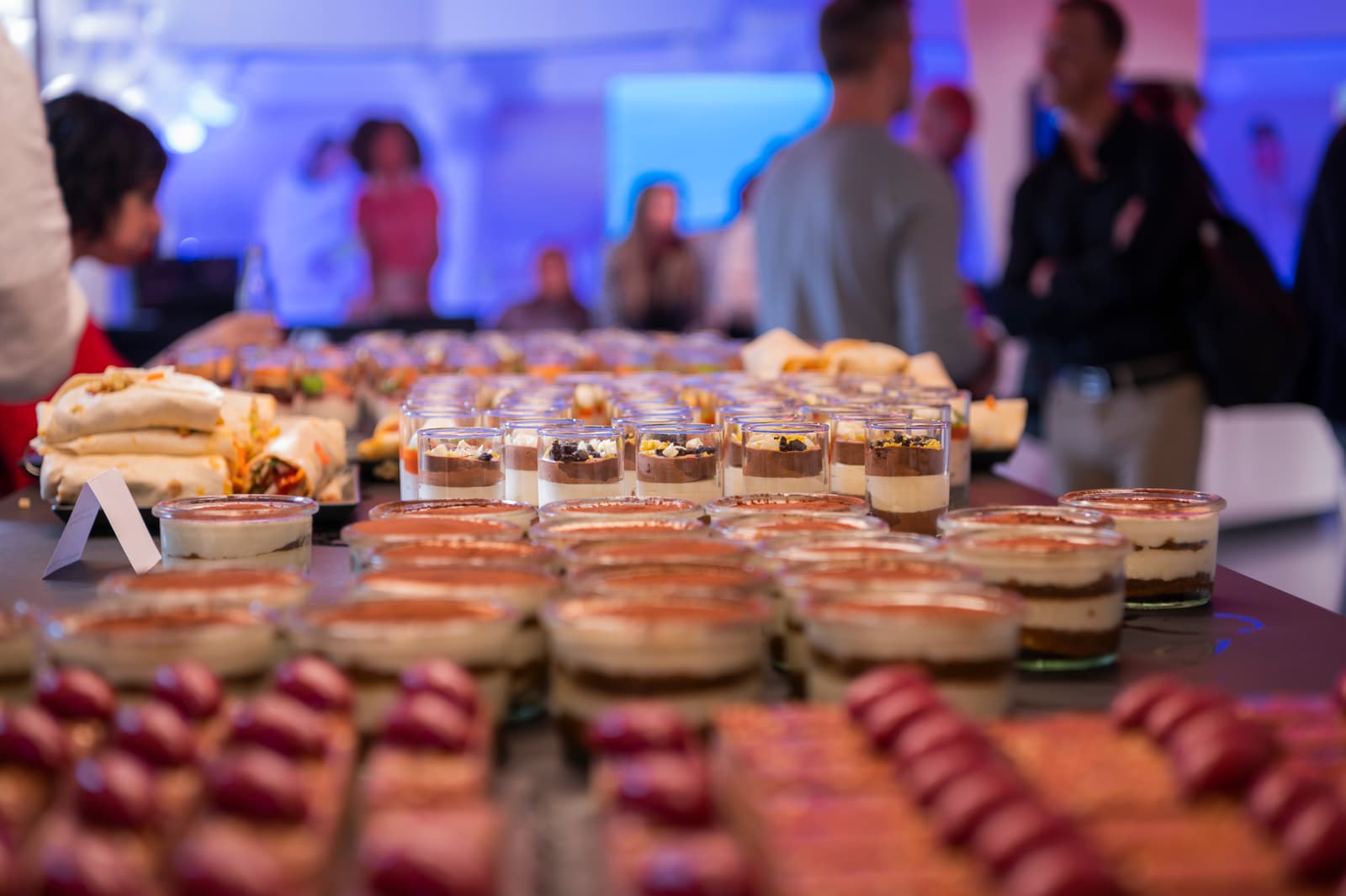 Buffet catering spread for a private event at LVL
